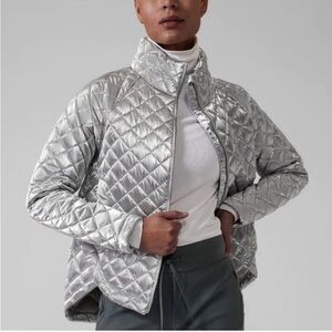 ATHLETA Whisper Featherless Metallic Quilted Jacket
 Metallica
